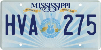 MS license plate HVA275