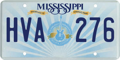 MS license plate HVA276