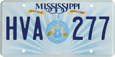 MS license plate HVA277