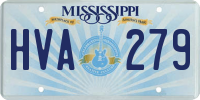 MS license plate HVA279