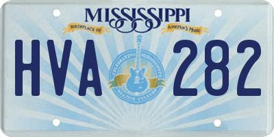 MS license plate HVA282