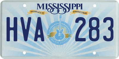 MS license plate HVA283