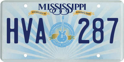 MS license plate HVA287