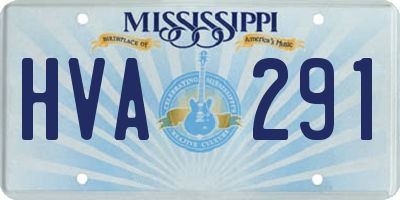 MS license plate HVA291
