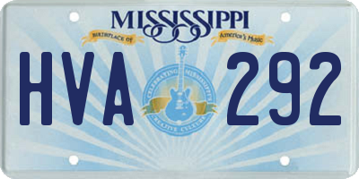 MS license plate HVA292