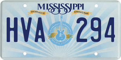 MS license plate HVA294