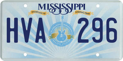 MS license plate HVA296