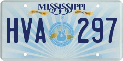 MS license plate HVA297