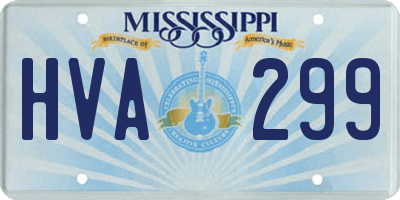 MS license plate HVA299