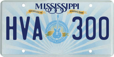 MS license plate HVA300