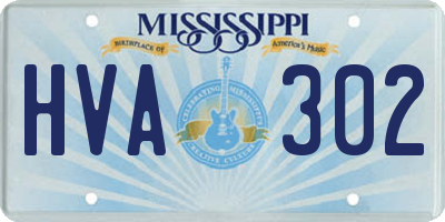 MS license plate HVA302