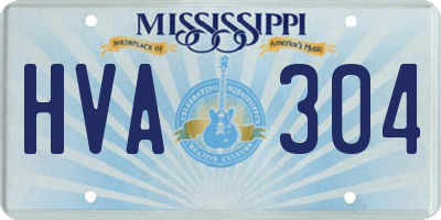 MS license plate HVA304