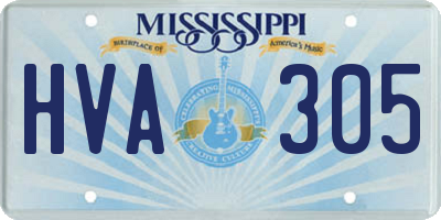 MS license plate HVA305