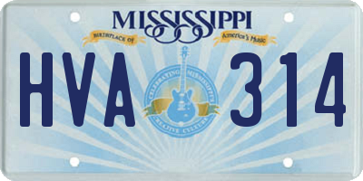 MS license plate HVA314