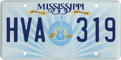 MS license plate HVA319