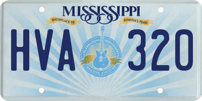 MS license plate HVA320