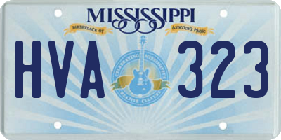 MS license plate HVA323