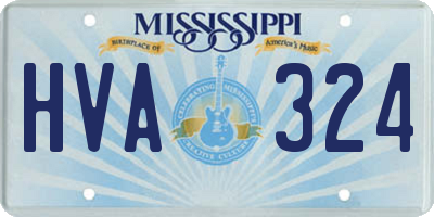 MS license plate HVA324