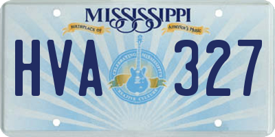 MS license plate HVA327