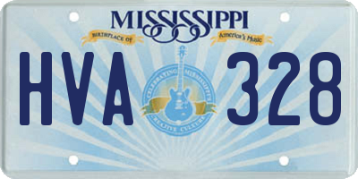 MS license plate HVA328