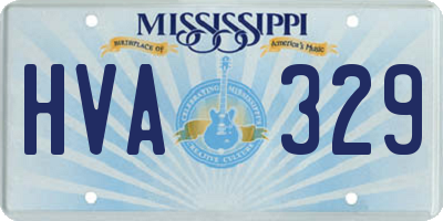 MS license plate HVA329