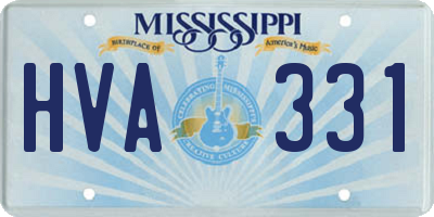 MS license plate HVA331