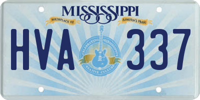 MS license plate HVA337