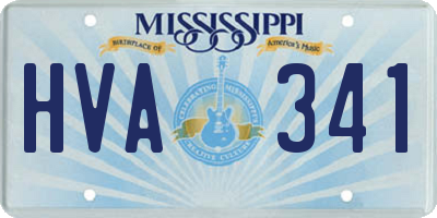 MS license plate HVA341