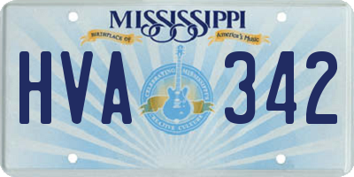 MS license plate HVA342