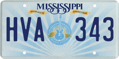 MS license plate HVA343