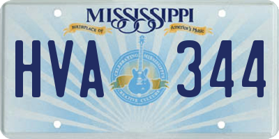 MS license plate HVA344