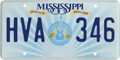 MS license plate HVA346