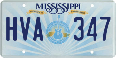 MS license plate HVA347