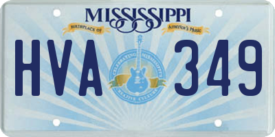 MS license plate HVA349