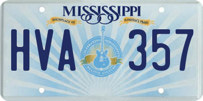 MS license plate HVA357