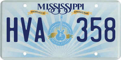MS license plate HVA358