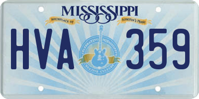 MS license plate HVA359