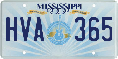 MS license plate HVA365