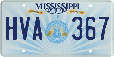 MS license plate HVA367