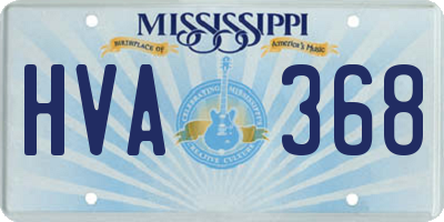 MS license plate HVA368