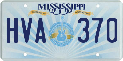 MS license plate HVA370