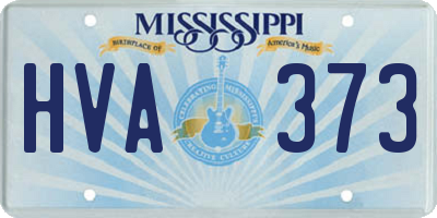 MS license plate HVA373