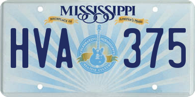 MS license plate HVA375