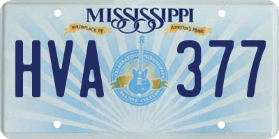 MS license plate HVA377