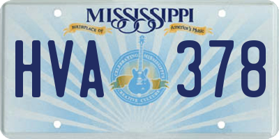 MS license plate HVA378