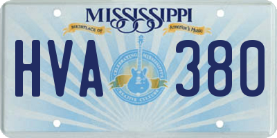 MS license plate HVA380