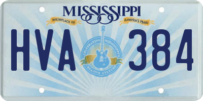 MS license plate HVA384