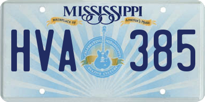 MS license plate HVA385