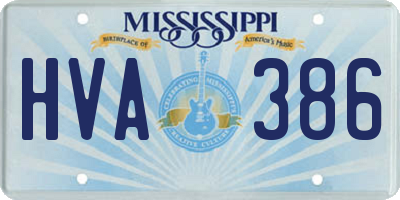 MS license plate HVA386