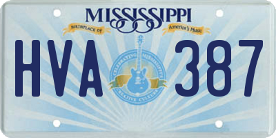 MS license plate HVA387